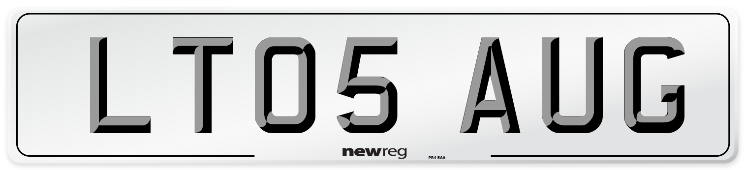 LT05 AUG Number Plate from New Reg